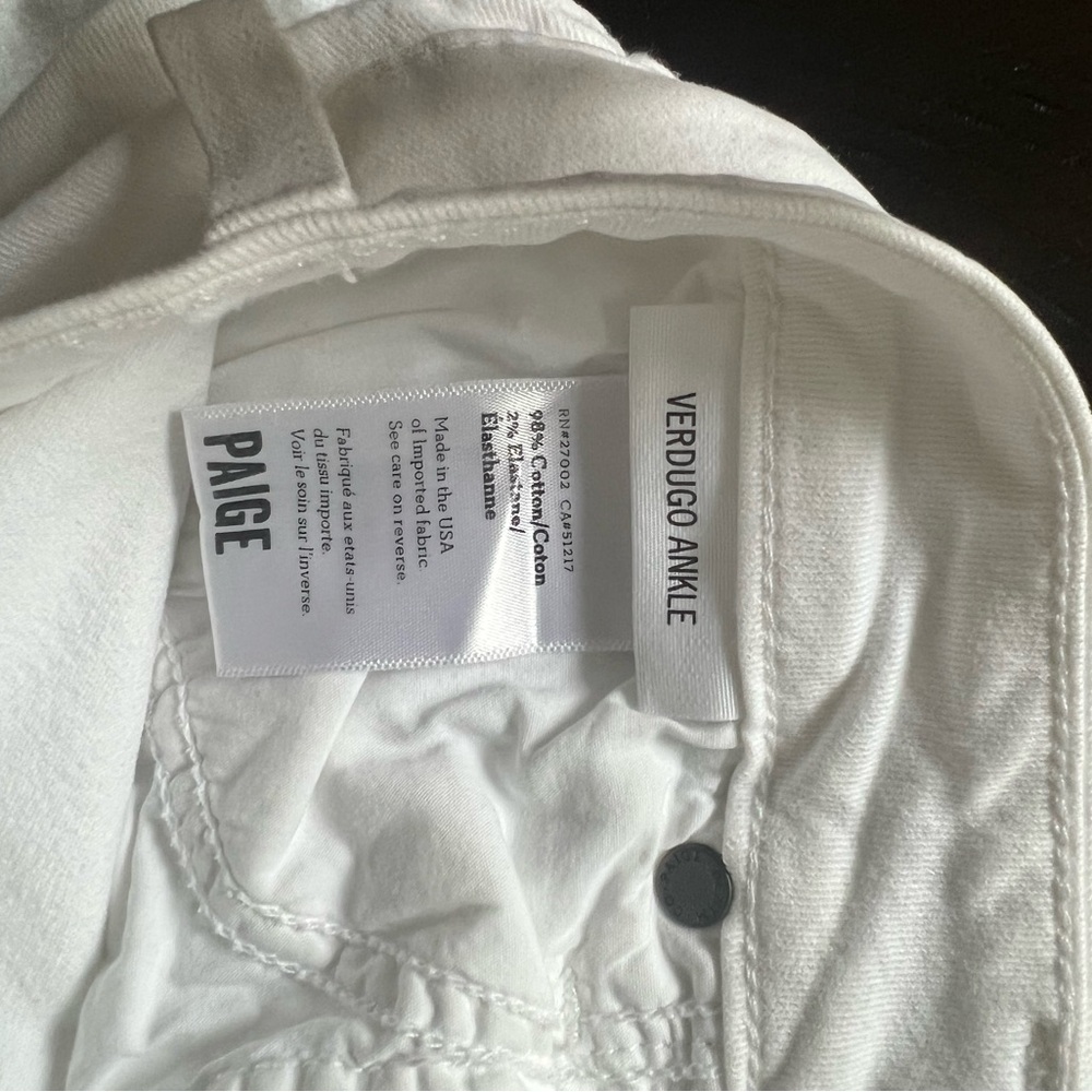 PAIGE White Verdugo Ankle Pants